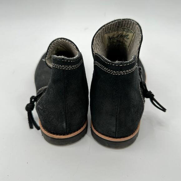 Woolrich Black Suede Wool Lined Zip Lug Booties Outdoor // 10 - Picture 4 of 8